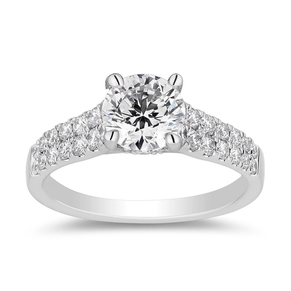 Round Cut Diamond Ring in 18K Gold