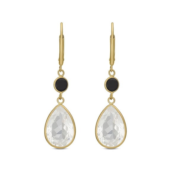 Multi-Gemstone Dangle Earrings in 14K Gold