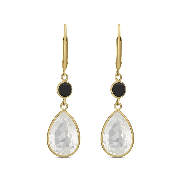 Multi-Gemstone Dangle Earrings in 14K Gold