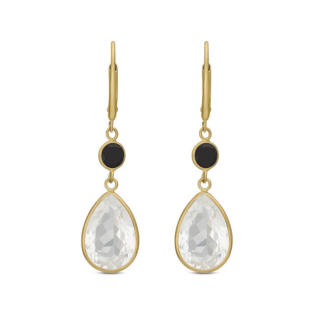 Multi-Gemstone Dangle Earrings in 14K Gold