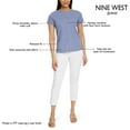 thumbnail image 5 of Nine West Women's Short Sleeve Slub Henley Top, 5 of 7