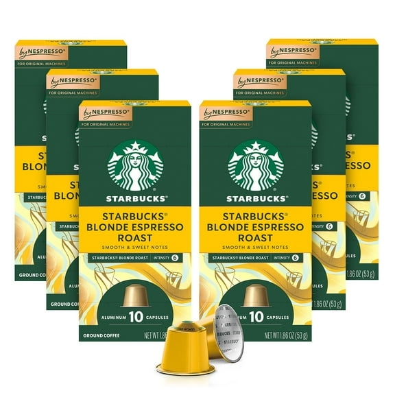 Starbucks by Nespresso Espresso Coffee Pods, Blonde Roast, 60 ct.