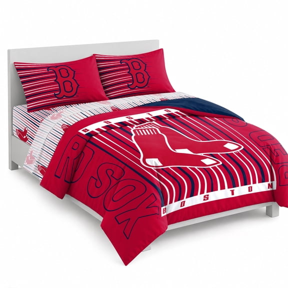 Logo Brands Boston Red Sox Bed-In-A-Bag Set
