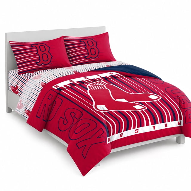 Logo Brands Boston Red Sox Bed-In-A-Bag Set
