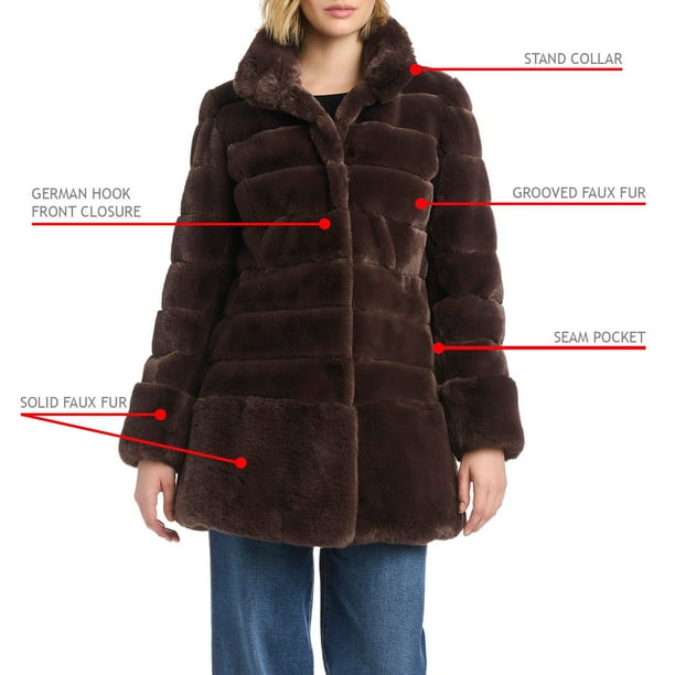 美品 ACLENT Stand collar volume fur coat S ACLENT Stand collar volume fur coat ACLENT Stand collar volume fur