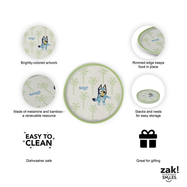 Zak Designs 8-Piece Bamboo Melamine Kids Dinnerware Set - Samsclub.com