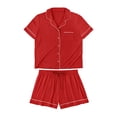 thumbnail image 8 of DreamMark Women's 2-Piece Short Sleeve and Short Notch Collar Pajama Set, 8 of 11