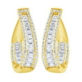 thumbnail image 4 of 0.96CT. T.W. Inside Out Diamond Hoop Earrings in 14K Gold, 4 of 5
