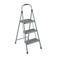 thumbnail image 1 of Cosco 3 Step Steel Step Stool, ANSI Type I, Gray/Black, 1 of 9