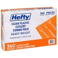 thumbnail image 1 of Hefty Clear Plastic Cutlery Combo Pack (360 ct.), 1 of 5