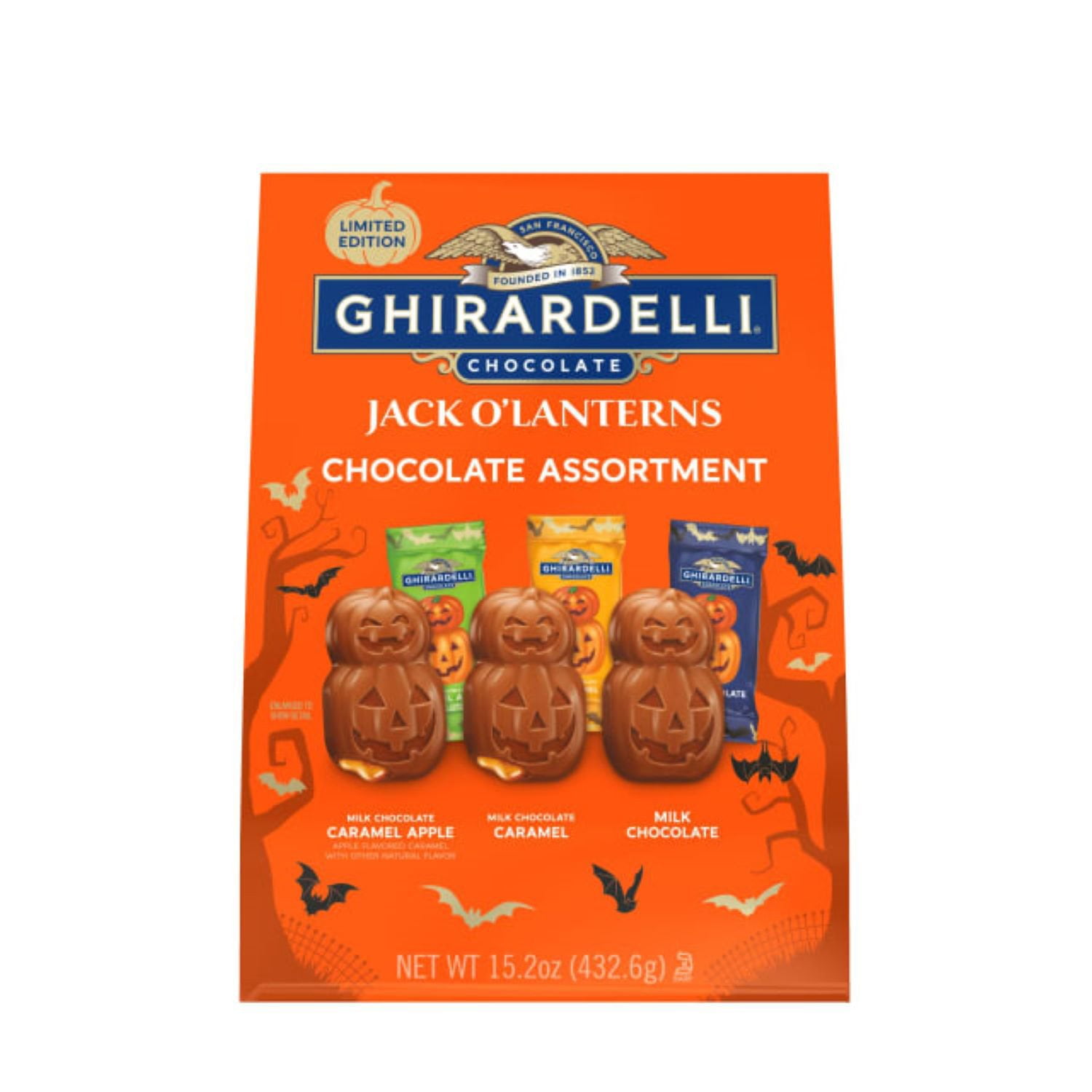 Ghirardelli Premium Jack-O-Lantern Chocolate Candy Variety Pack