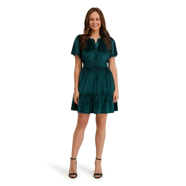 French Connection Women's Velvet Mini Dress