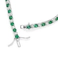 thumbnail image 3 of Lab Created White Sapphire Round Cut Gemstone Tennis Bracelet in Sterling Silver, 3 of 4