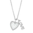thumbnail image 1 of 0.23 CT. T.W. Diamond Enamel Heart Love Necklace in Sterling Silver, 1 of 1