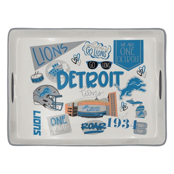 Detroit Lions Ceramic Serving Tray