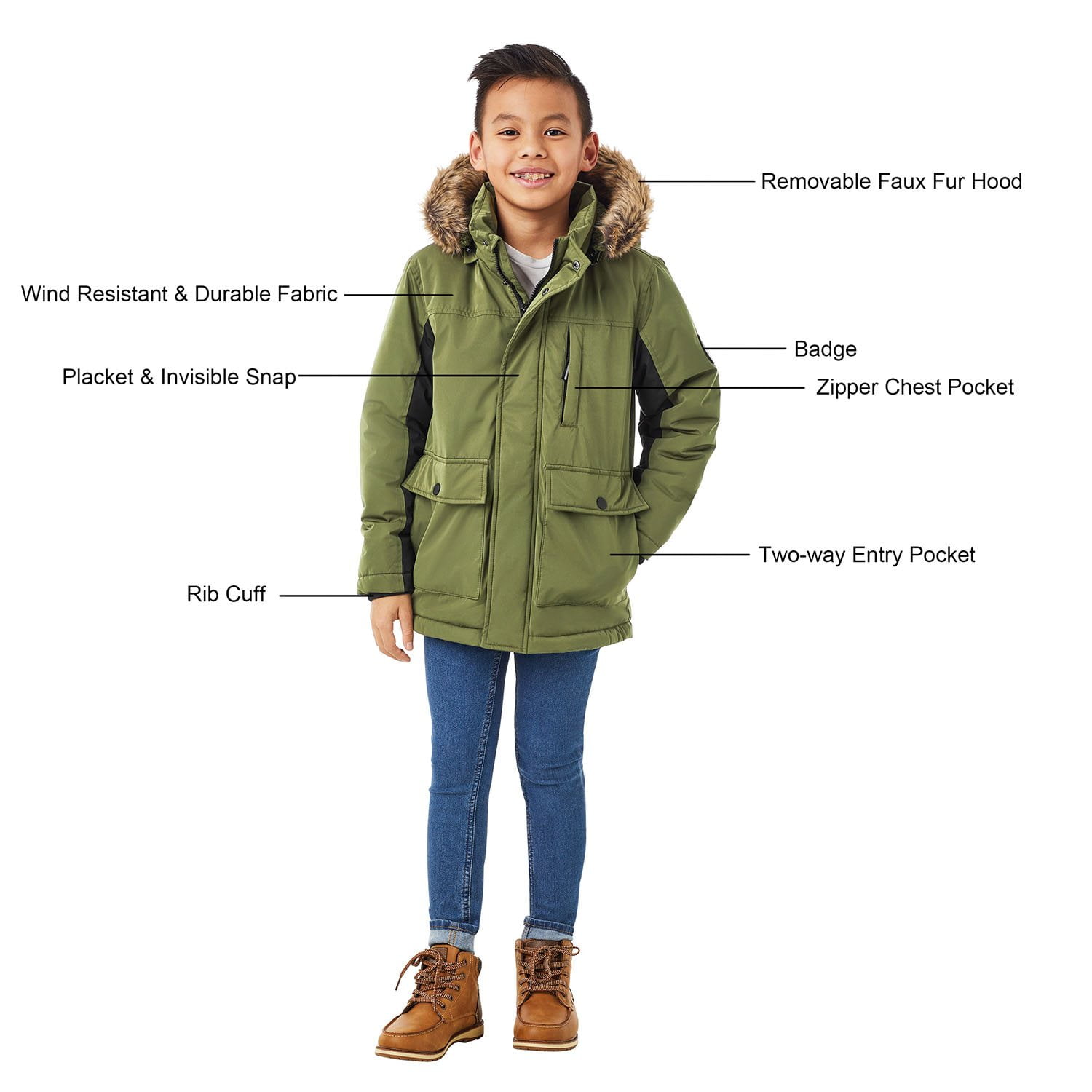 Member's Mark Boys' Parka Jacket - Samsclub.com
