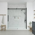 thumbnail image 2 of OVE Decors Bel 70-3/16 - 72-3/16"W x 78-3/4"H Frameless Soft-Close Sliding Shower Door with Clear Glass, 2 of 12