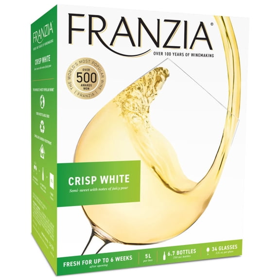 Franzia Crisp White White Blend Wine, 5 L