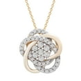 thumbnail image 1 of 0.25 CT. T.W. Diamond Love Knot Pendant in 14K Yellow Gold, 1 of 6