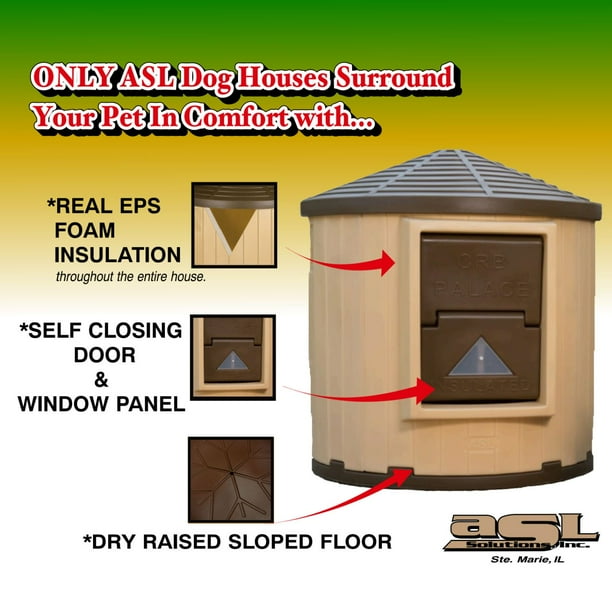 ASL Solutions Insulated Colossal Round Barn Premium Palace Dog