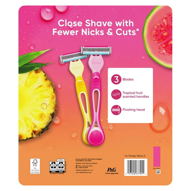 Venus Simply 3 Women's Disposable Razor, 3 Blade, 16 ct