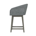 thumbnail image 15 of HH2 Home Upholstered Barrel Back Wood Adjustable Height Swivel Bar Stool, 15 of 19