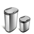 thumbnail image 1 of Nine Stars Combo Sensor Trash Can, Stainless Steel  13.2 gal / 3.2 gal, 1 of 9