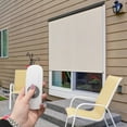 thumbnail image 5 of Rechargeable Motorized Outdoor Sun Shade With Protective Valance - Chalk, 5 of 9