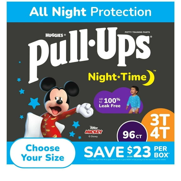 Pull-Ups Nighttime Potty Training Pants for Boys, Sizes 2T-4T