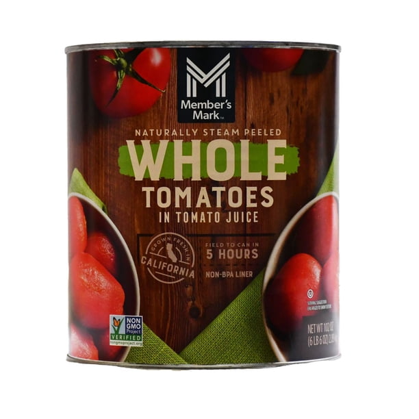 Member's Mark Whole Peeled Tomatoes In Tomato Juice, 102 oz