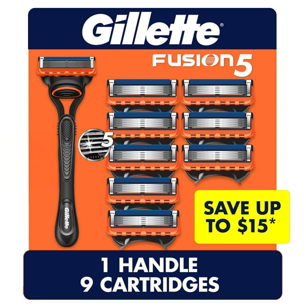 Gillette Fusion5 Men's Razor Handle + 9 Cartridges - Samsclub.com