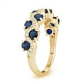 thumbnail image 2 of Round Cut Genuine Gemstone and Diamond Accent Band in 14K Gold, 2 of 3