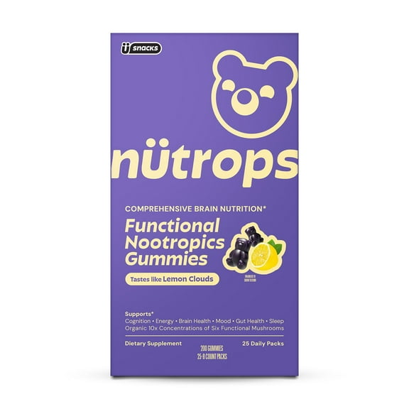 Nutrops by Gruns Adult Organic Functional Nootropic Mushroom Gummies, 25 ct.
