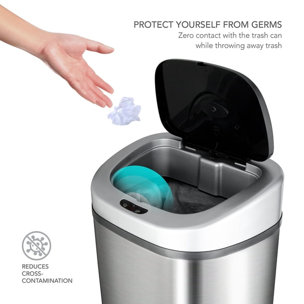 Nine Stars Sensor Trash Can, Stainless Steel 21.1 gal - Samsclub.com