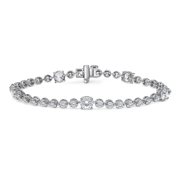 Lab Created 6.00 CT T.W. Diamond Station Bracelet in 18K Gold