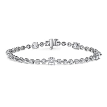 Lab Created 6.00 CT T.W. Diamond Station Bracelet in 18K Gold