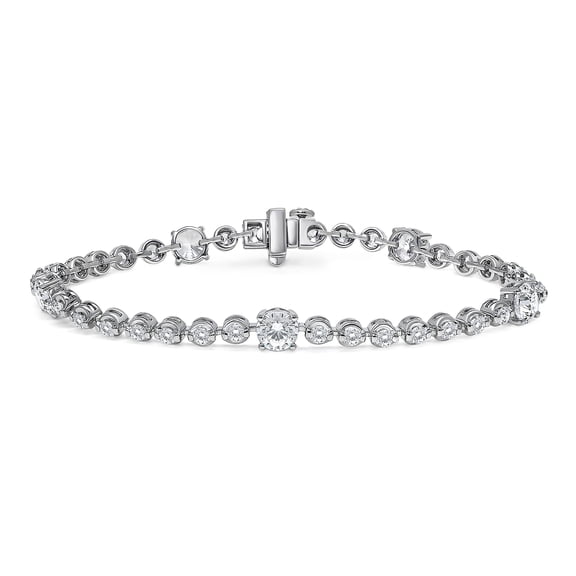 Lab Created 6.00 CT T.W. Diamond Station Bracelet in 18K Gold