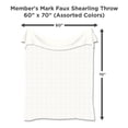 thumbnail image 5 of Member's Mark Faux Shearling Throw, 60" x 70", 5 of 6
