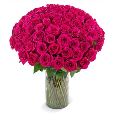 Member's Mark Rose Vase Arrangement, 100 stems, choose color