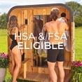 thumbnail image 10 of Backyard Discovery 2-4 Person Cedar Outdoor Cube Sauna with Electric Heater & Porch, 10 of 12