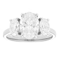 thumbnail image 1 of 3.00 CT.T.W. Lab Created Oval Cut 3 Stone Diamond Ring in 14K Gold, 1 of 2