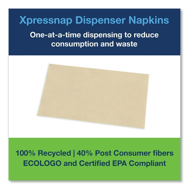 Tork Xpressnap 1-Ply Brown Interfold Dispenser Napkins, 12 pks