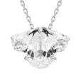 thumbnail image 3 of Pear Cut Lab Gemstone Earring and Necklace Set in Sterling Silver, 3 of 7