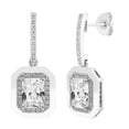 thumbnail image 2 of Multiple Cut Lab White Sapphire Pendant and Earring Set in Sterling Silver, 2 of 8