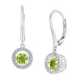 thumbnail image 6 of Round Cut Lab Created Gemstone Dancing Pendant & Earring Set in Sterling Silver, 6 of 8