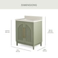 thumbnail image 2 of Member's Mark Enzo Collection 30" Bathroom Vanity with Rattan Cabinet Doors, Green Finish, 2 of 8