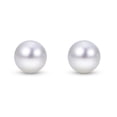 thumbnail image 2 of White Cultured Freshwater Pearl Stud Earrings, 2 of 4