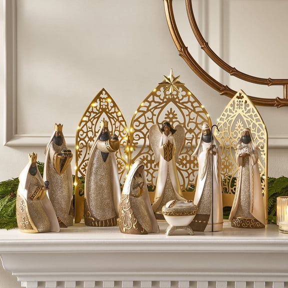 Member's Mark Pre-Lit Nativity Set, 9-Piece
