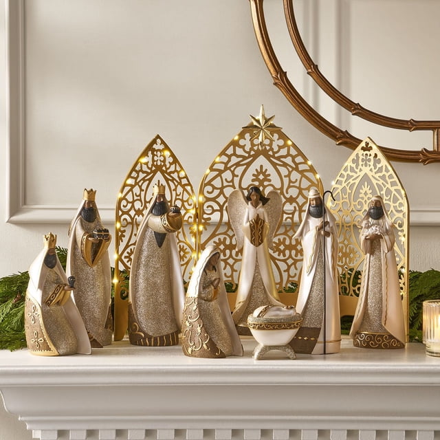Member's Mark Pre-Lit Nativity Set, 9-Piece