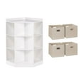 thumbnail image 1 of RiverRidge Kids Corner Playroom 6 Cubby Cabinet with 4 Folding Storage Bins, 1 of 7